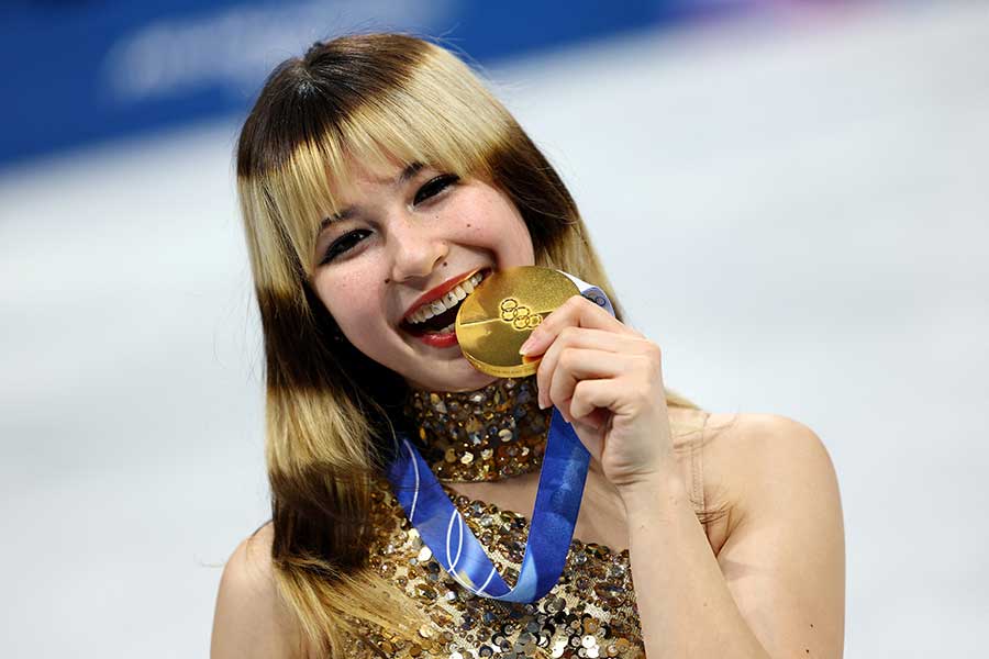 フィギュアスケート女子シングルで金メダルを獲得した米国のアリサ・リウ【写真：ロイター】