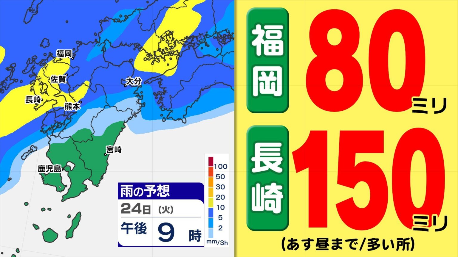 【九州 下り坂】福岡80ミリ 長崎150ミリ 鹿児島・長崎は「激しい雨」のおそれ【雨のシミュレーション24日(火)〜3月1日(日) /九州各都市の週間予報】福岡・佐賀・長崎・大分・熊本・宮崎・鹿児島(MBC南日本放送) 【九州 下り坂】福岡80ミリ 長崎150ミリ 鹿児島・長崎は「激しい雨」のおそれ【雨のシミュレーション24日(火)〜3月1日(日) /九州各都市の週間予報】福岡・佐賀・長崎・大分・熊本・宮崎・鹿児島(MBC南日本放送)