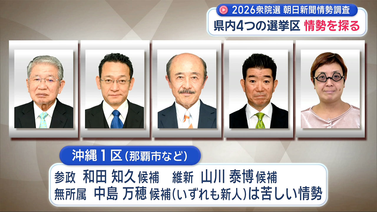 衆院・朝日新聞情勢調査/沖縄の4選挙区情勢は?