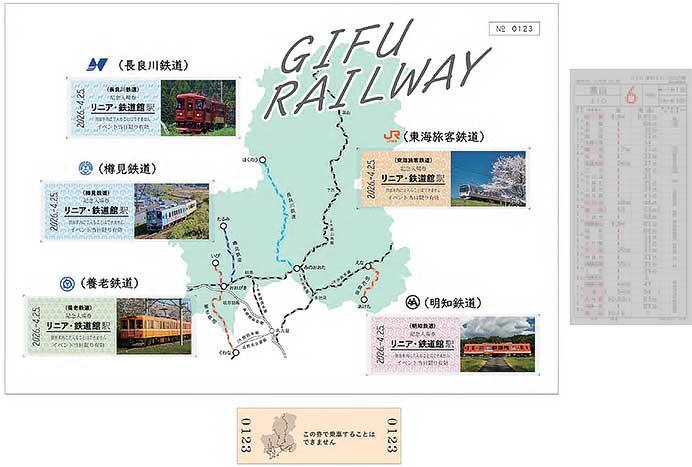 岐阜鉄道5社コラボ記念硬券切符ほか