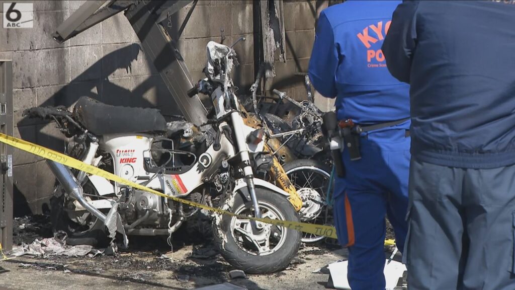 京都・山科区で連続不審火　約４０分間で５件　バイクや自転車が燃える火事