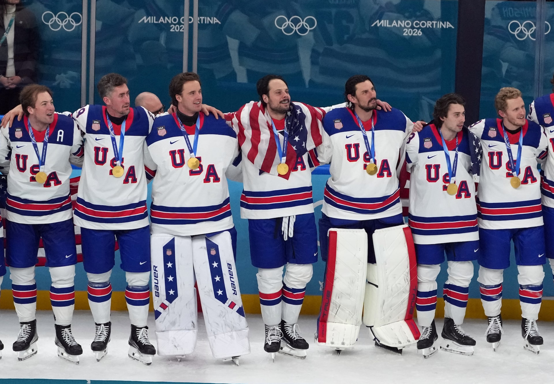 五輪＝アイスホッケー男子、米国がカナダ下し1980年以来の金