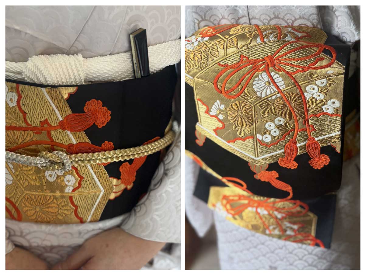 「ご子息の結婚式に参列されたお母様の装いー青海波地紋の色無地着物、宝箱金銀糸袋帯」BY コナともこ
