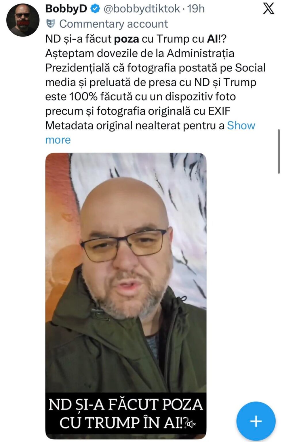 ニクショー氏とトランプ氏との写真はAIで生成されたという虚偽の告発が広がっている