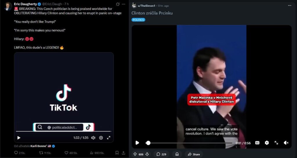 米国の Twitter 対 R/チェコ語