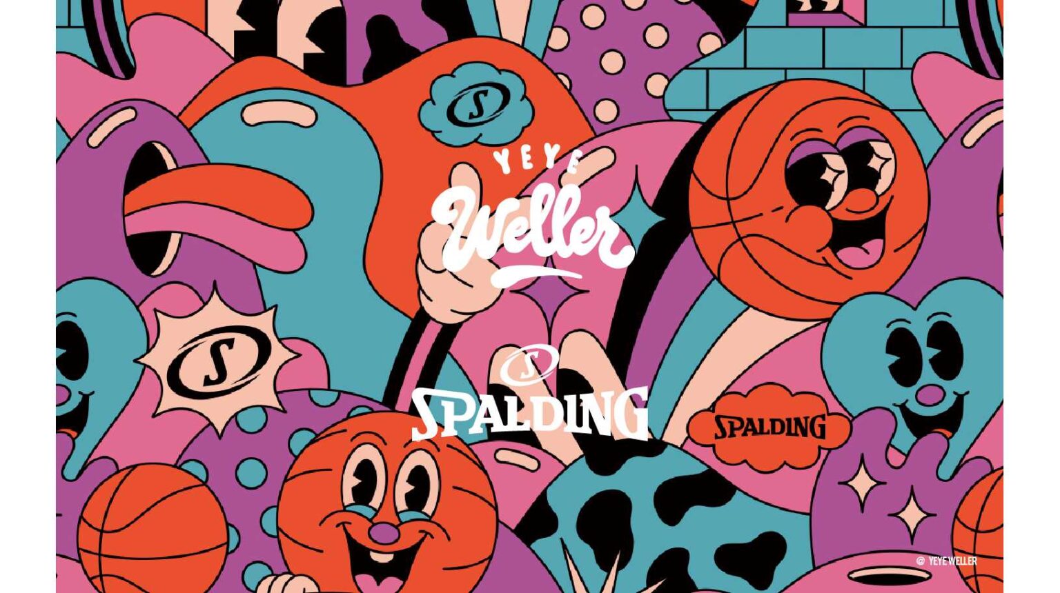 SpaldingｘYEYE WELLER 「世界をもっとカラフルでハッピーに！」 ドイツ発アーティストデュオ“YEYE WELLER”とのコラボレーションシリーズが2月13日発売