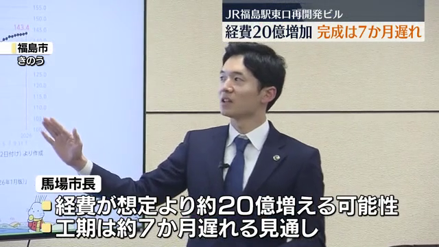 JR福島駅東口再開発ビルさらに 7か月以上遅れか…経費も想定より20億円膨らむ可能性も 福島