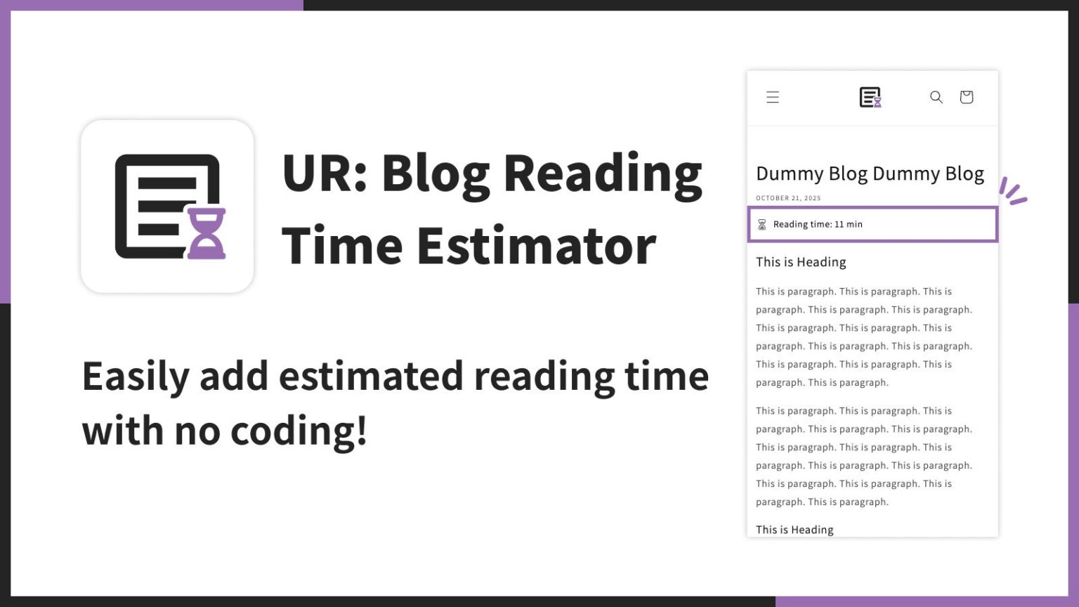 【海外向け】EC アプリ「UR:Blog Reading Time Estimator」を株式会社 UnReact がリリース 【海外向け】EC アプリ「UR:Blog Reading Time Estimator」を株式会社 UnReact がリリース