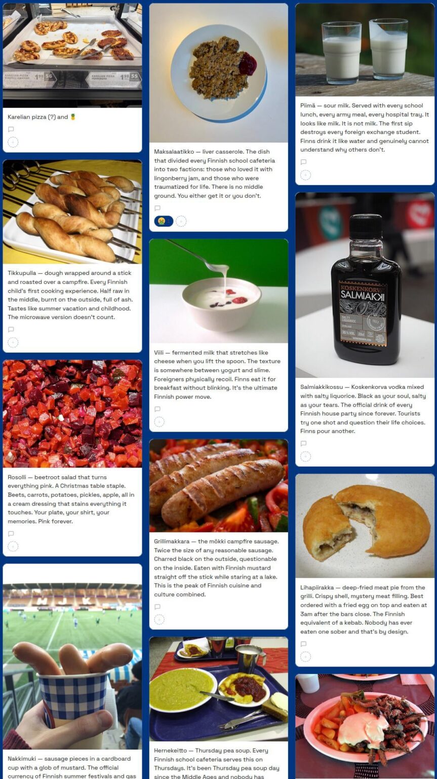 料理の信頼度: フィンランド