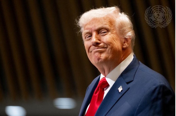 Donald Trump, President of the United States of America, addresses the general debate of the General Assembly’s eightieth session in 2025. Credit: UN Photo/Evan Schneider.