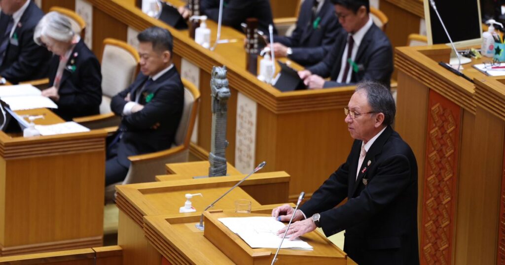 交通問題、離島振興に「全力」　デニー知事が沖縄県政の運営方針を発表