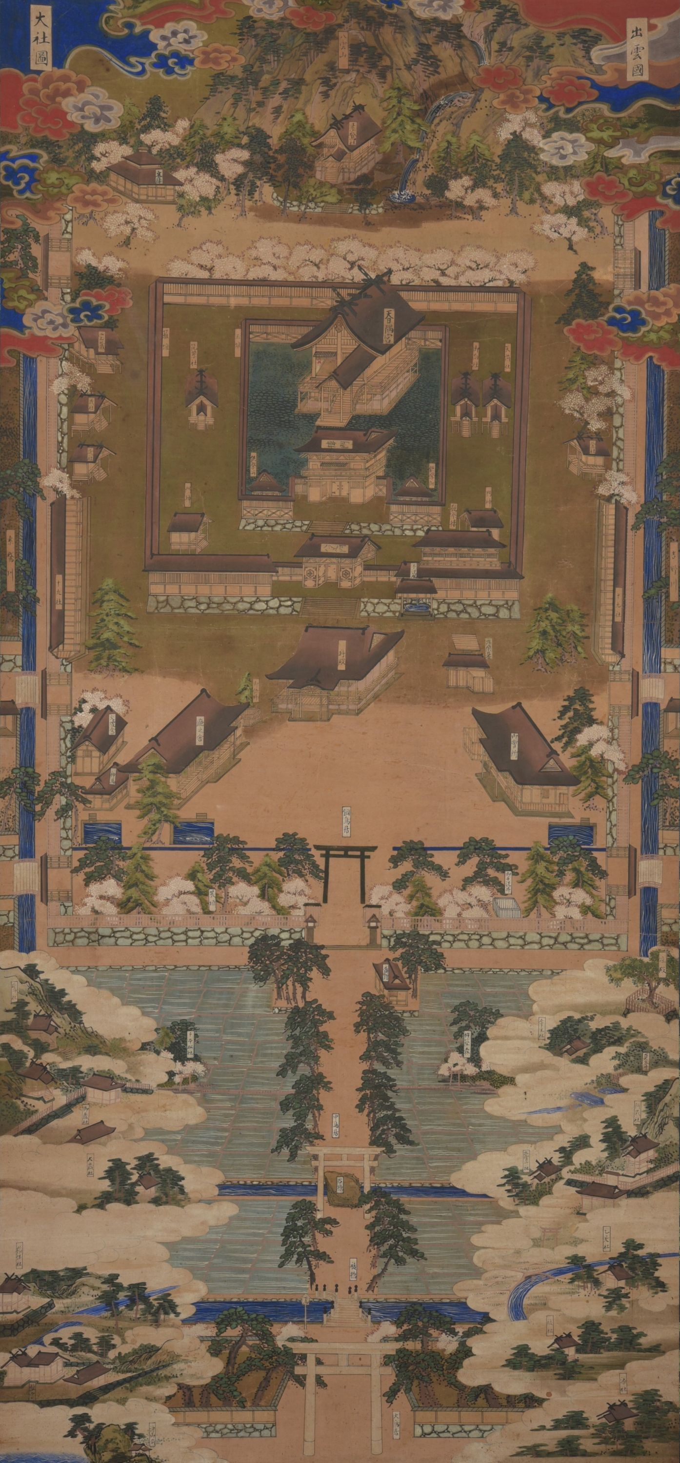 「出雲国大社図」 江戸時代 島根県立古代出雲歴史博物館蔵