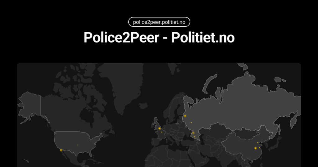 CSAM と思われるものをダウンロードしようとする生きた人々を示すノルウェー警察によるインタラクティブな地図