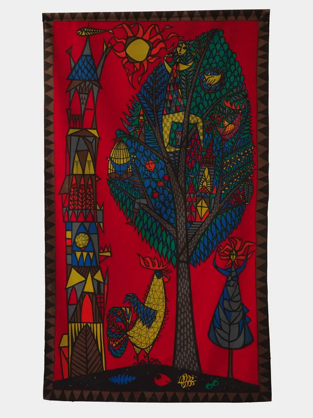 (10)[生命の木]／タペストリー、ベルベット、1962年