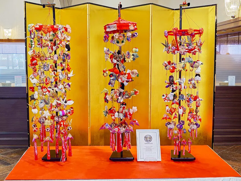 つるし雛　雪国越後三大つるし雛のミニチュア3基