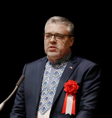 戦争長期化、子の将来絶つ　駐日ウクライナ大使が訴え