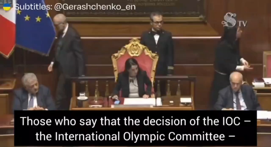 イタリア上院議員フィリッポ・センシと、ウラディスラフ・ヘラスケビッチと戦死したウクライナ守備隊を讃える彼の力強い演説。