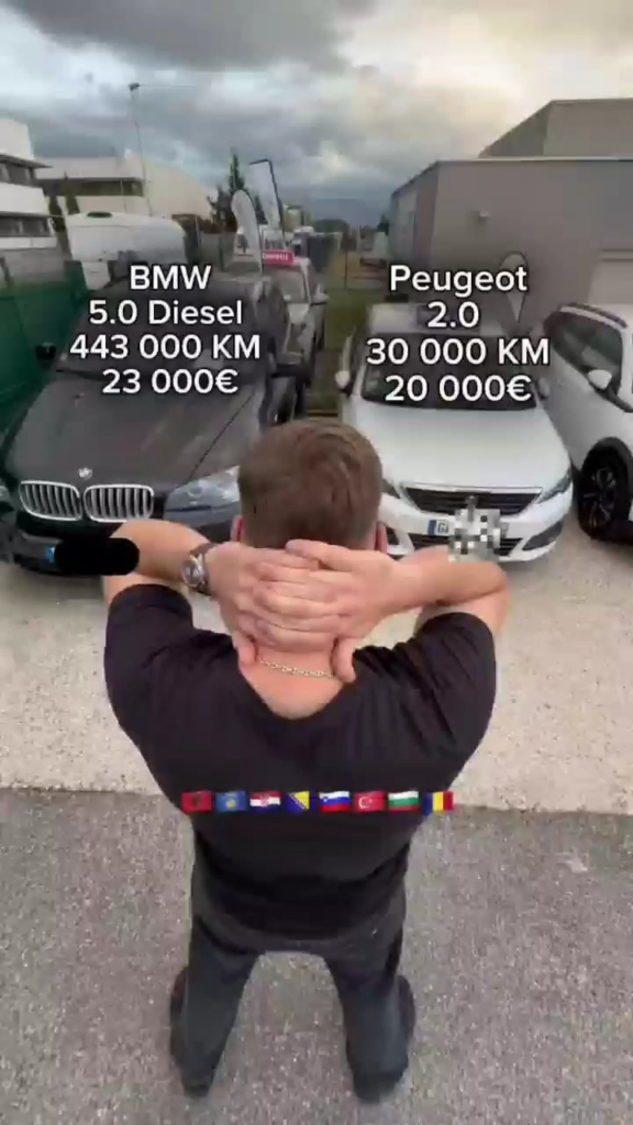 車の市場にいるブルガリア人