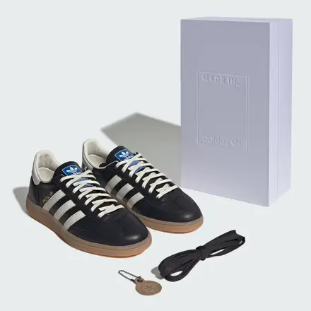 【国内2月13日発売予定】アディダス オリジナルス ハンドボール スペツィアル メイド イン ジャーマニー コアブラック/オフホワイト/ブルーバード (IH6529)