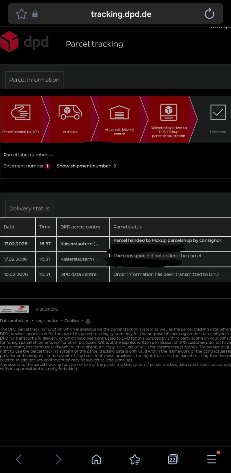 DPD ピックアップ ショップの当日配達に失敗しましたか?