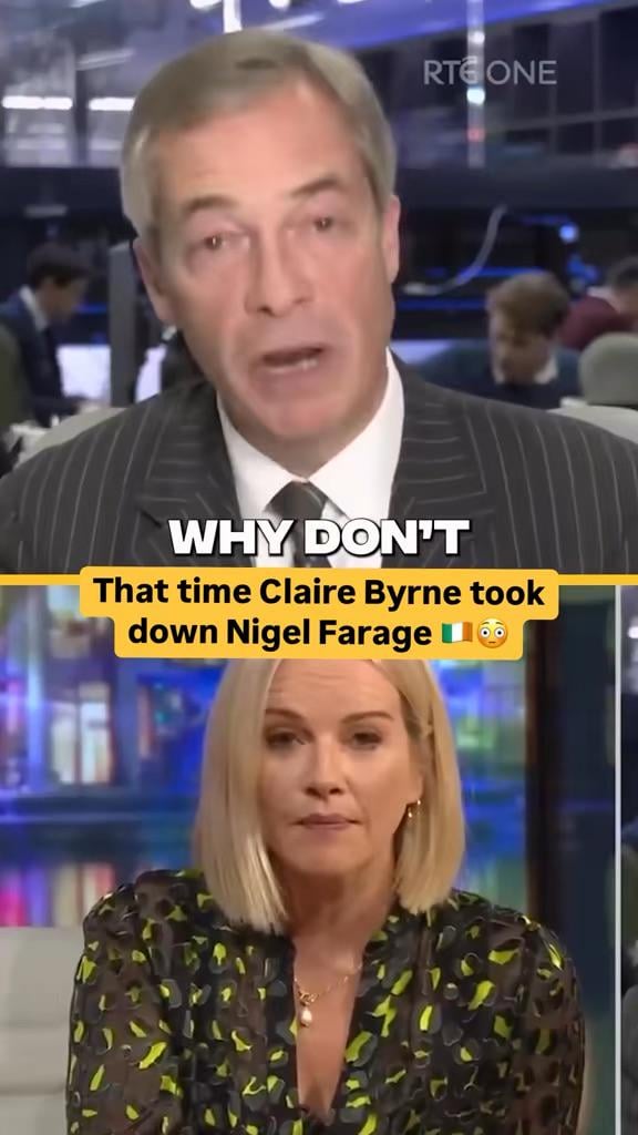 クレア・バーンから尻を手渡されるナイジェル・ファラージは決して年をとらない