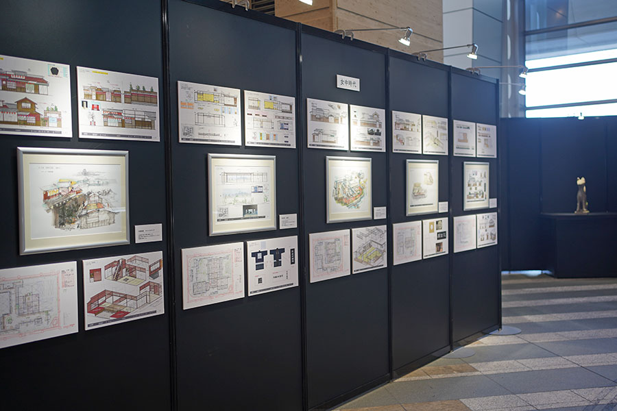 「『ばけばけ』セット公開」では、図面約40点以上が展示されている（2月19日撮影／Lmaga.jp）