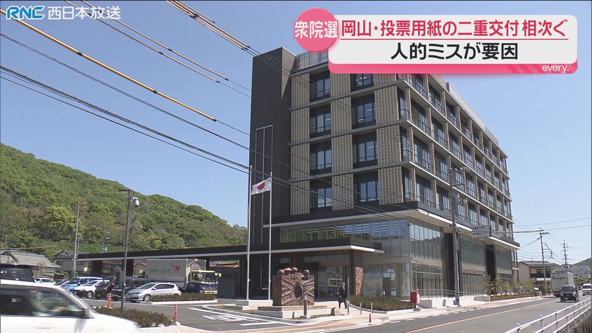 岡山県内２市の期日前投票所で誤交付相次ぐ…笠岡市では有権者に”再度”投票用紙を交付