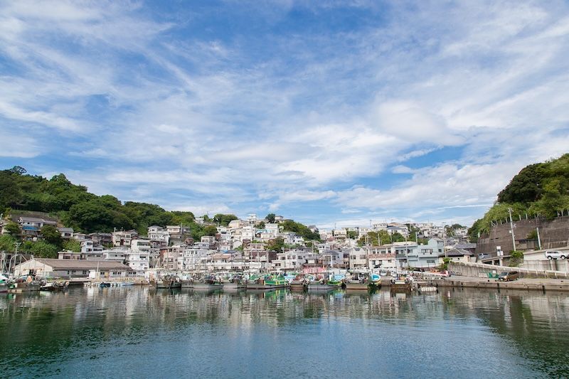 雑賀崎の街並み