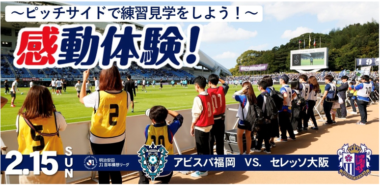 ２／１５（日）セレッソ大阪戦　両チームサポーター感動体験！ ～ピッチサイドで練習見学をしよう！～ | アビスパ福岡公式サイト | AVISPA FUKUOKA Official Website