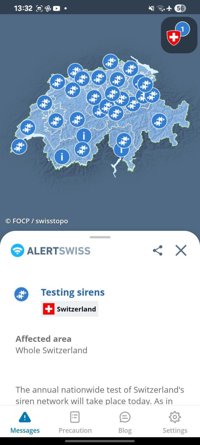 全国サイレン試験の日。