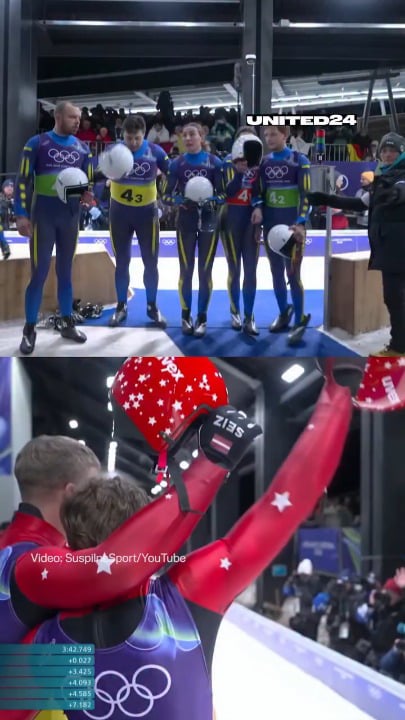 皆さん、アスリートたちと一緒に立っていただきありがとうございます。ウクライナより感謝の気持ちを込めて