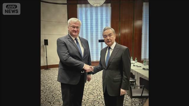 ウクライナに中国が人道支援を表明　ドイツで外相会談「戦争終結への役割を議論」（テレビ朝日系（ANN）） - Yahoo!ニュース