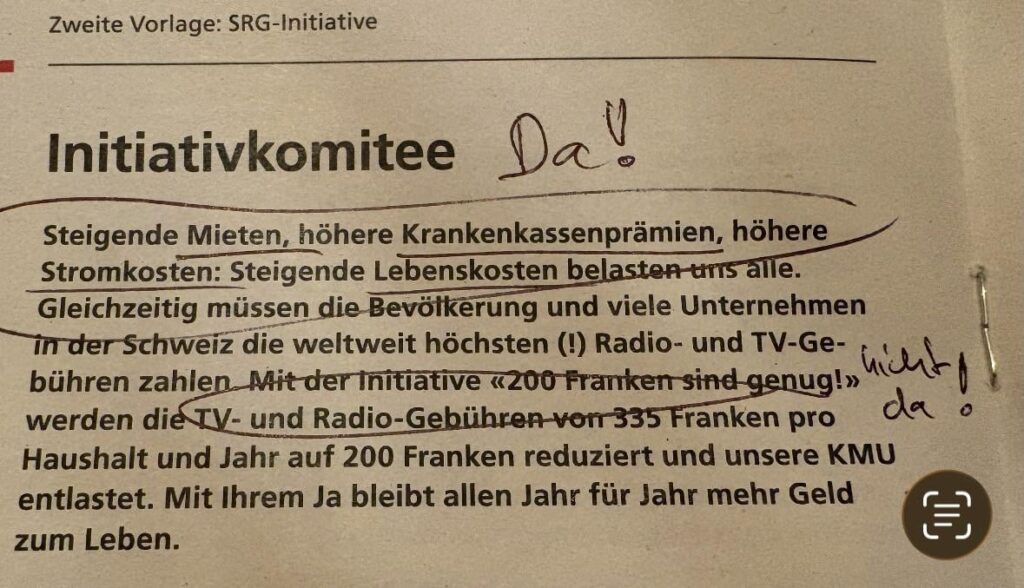 なぜイニシアチブ委員会は議論の中で述べていることについて何もせず、代わりに年間135ユーロというとんでもない金額を節約したいと考えているのでしょうか?