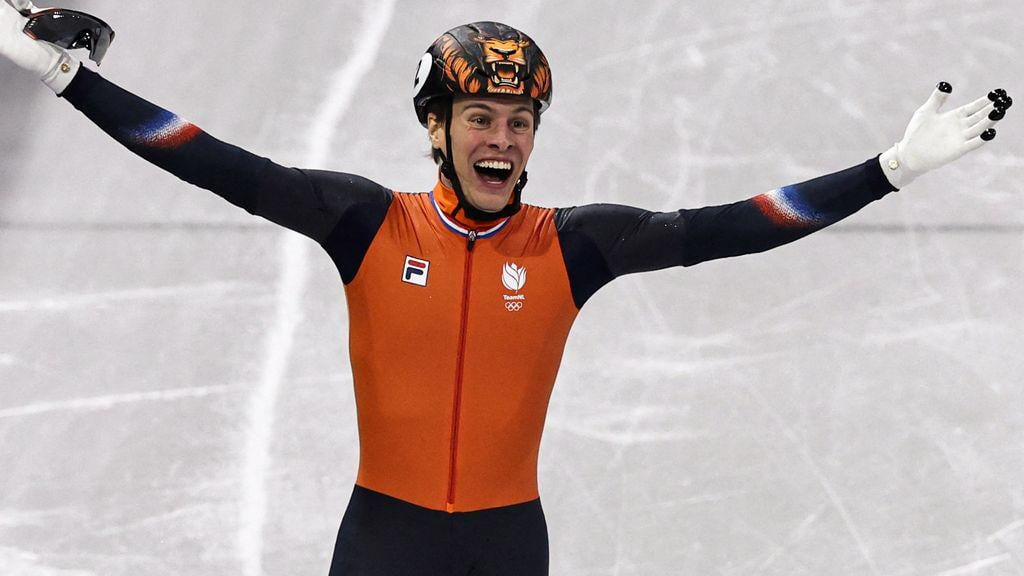 ショートトラッカーのファント・ワウトがオリンピック1,000メートルで金メダルを獲得