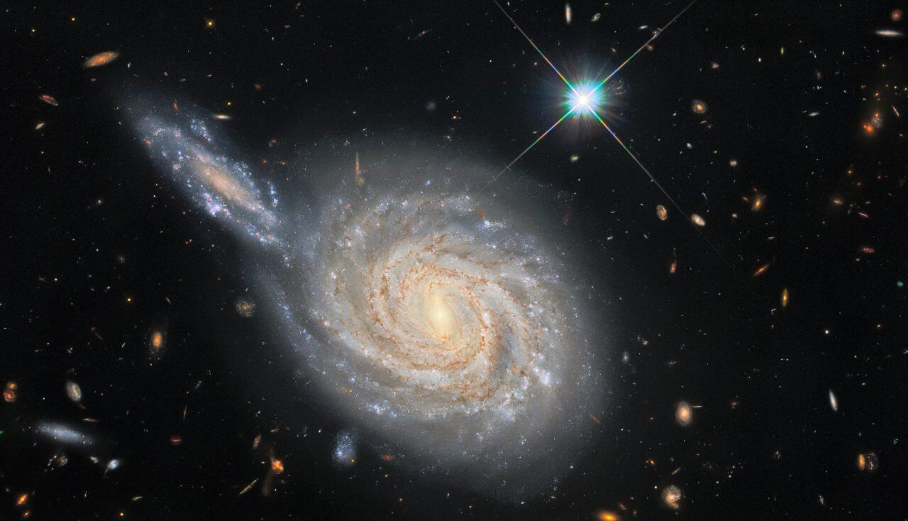 HST（ハッブル宇宙望遠鏡）が観測した渦巻銀河「NGC 105」（Credit: ESA/Hubble & NASA, D. Jones, A. Riess et al.; Acknowledgement: R. Colombari）
