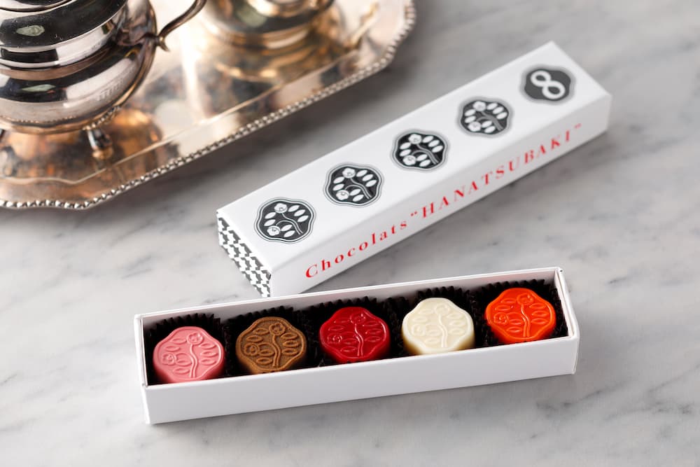 「花椿ショコラ5個入」1,620円（税込）※2月17日から23日の期間、各日20個限定販売