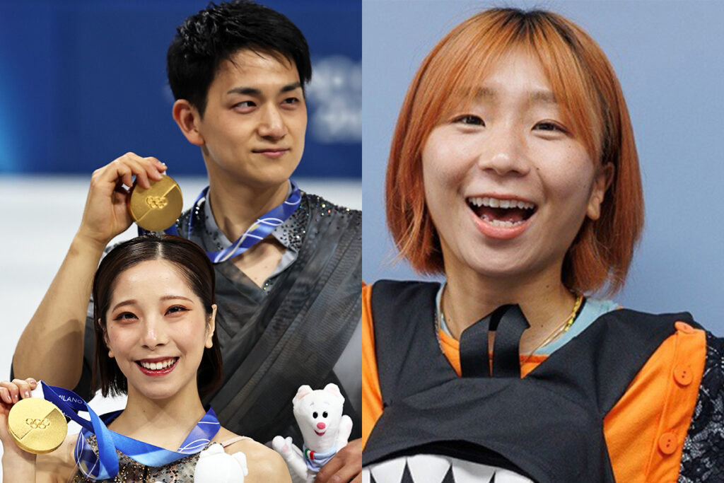 ミラノ五輪で金メダルを獲得した“りくりゅう”ペア（時事通信フォト）解説を務めた高橋成美
