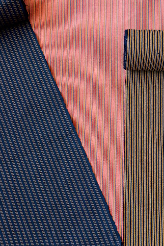 現代の川越唐桟の反物