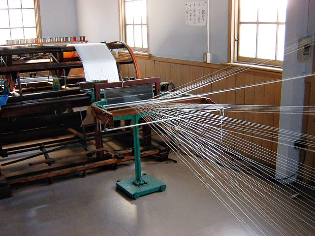 秩父銘仙の整経