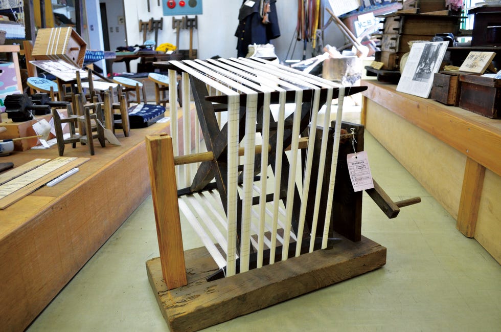 所沢絣の絣の印付けの枠