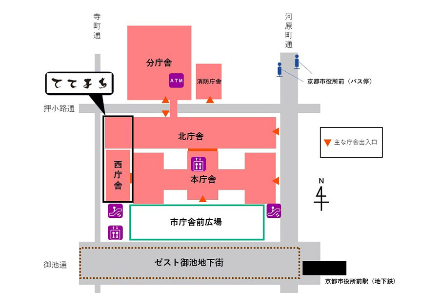 「ててまち」の場所詳細（提供写真）