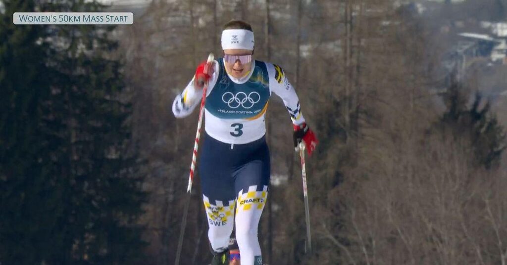 クロスカントリースキー: エバ・アンダーソンが5マイルで優勝 - キャリア初のオリンピック金メダルを獲得