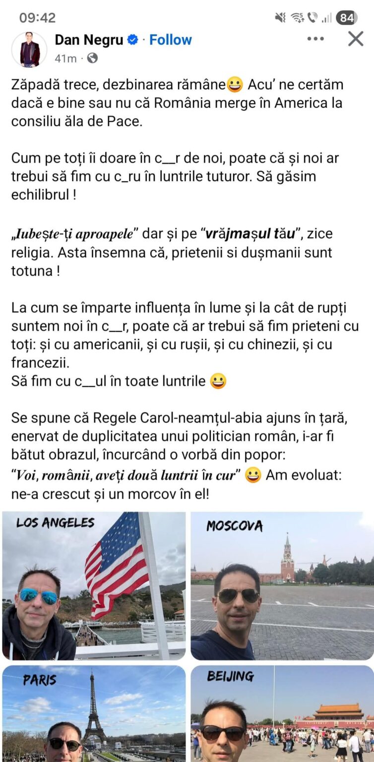 ダン・ネグルーは、誰とでも友達になりなさいと言います。もちろん特にロシア人に対して。