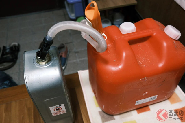 ガソリン混入の灯油販売で「ファンヒーター」による火災発生か 岐阜県のGS利用者に直ちに使用停止呼びかけ