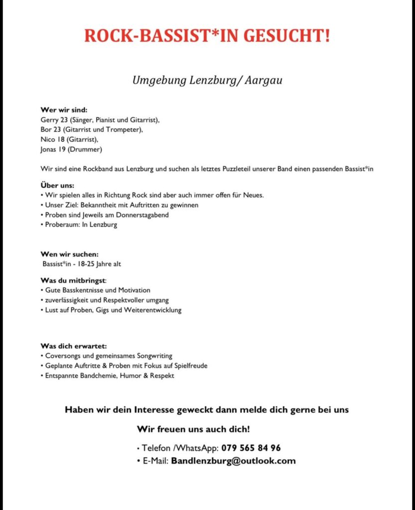 ベーシスト募集中