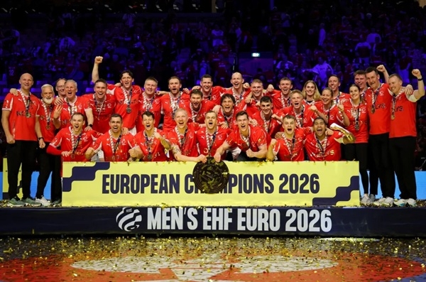 写真2026欧州男子ハンドボール選手権大会で優勝したデンマーク、写真出典=欧州ハンドボール連盟