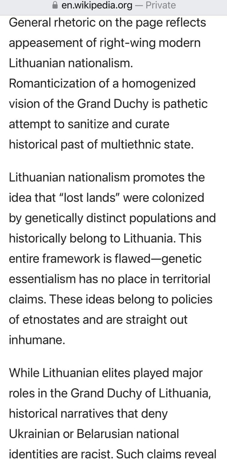 これらのリトヴィン主義者は英語版ウィキペディアに嘘を広め、偽歴史の宣伝に反対する人々を中傷している