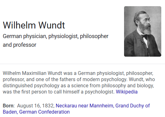 心理学の父はヴィルヘルム・ヴント