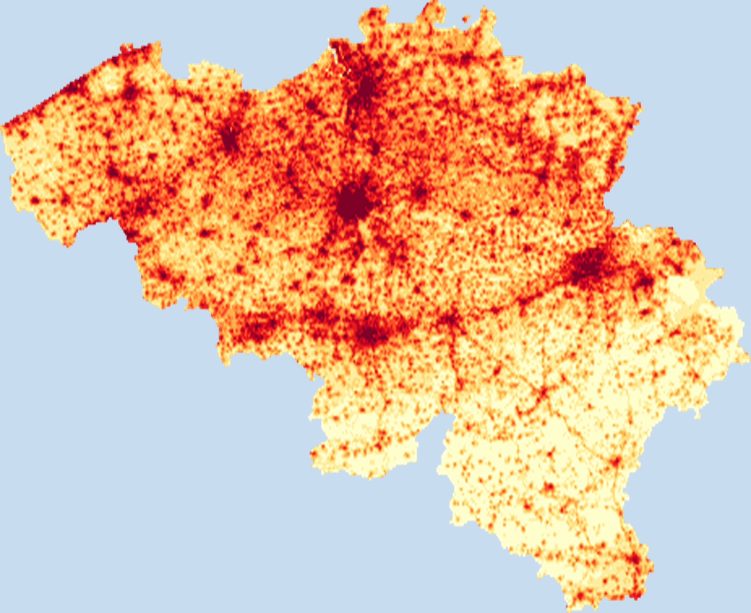 ベルギーの人口密度
