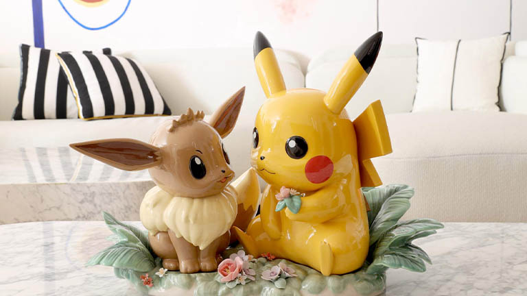 ポケモン30周年を祝う究極のポーセリンアート！ スペインの磁器ブランド「リヤドロ」よりピカチュウとイーブイが登場 – Nintendo DREAM WEB